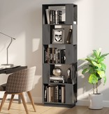 vidaXL Boekenkast/kamerscherm 51x25x163,5 cm massief grenenhout grijs