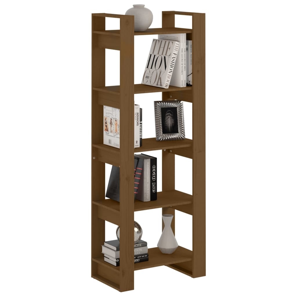 vidaXL Boekenkast/kamerscherm 60x35x160 cm massief hout honingbruin