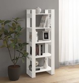 vidaXL Boekenkast/kamerscherm 60x35x160 cm massief hout wit