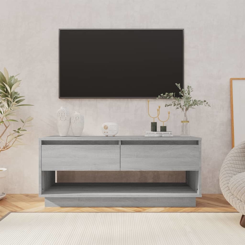 VidaXL Tv-meubel 102x41x44 cm spaanplaat grijs sonoma eikenkleurig
