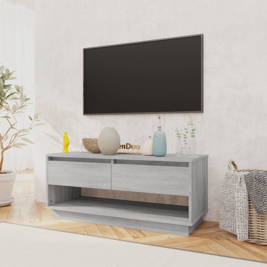 VidaXL Tv-meubel 102x41x44 cm spaanplaat grijs sonoma eikenkleurig