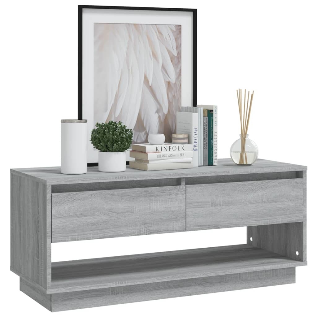 VidaXL Tv-meubel 102x41x44 cm spaanplaat grijs sonoma eikenkleurig