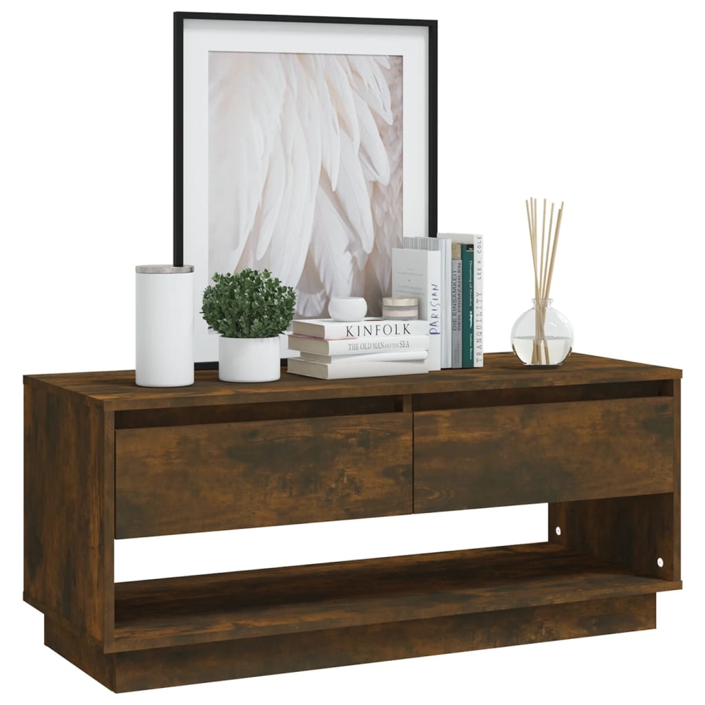 VidaXL Tv-meubel 102x41x44 cm spaanplaat gerookt eikenkleurig