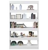 vidaXL Boekenkast/kamerscherm 100x30x166 cm hoogglans wit