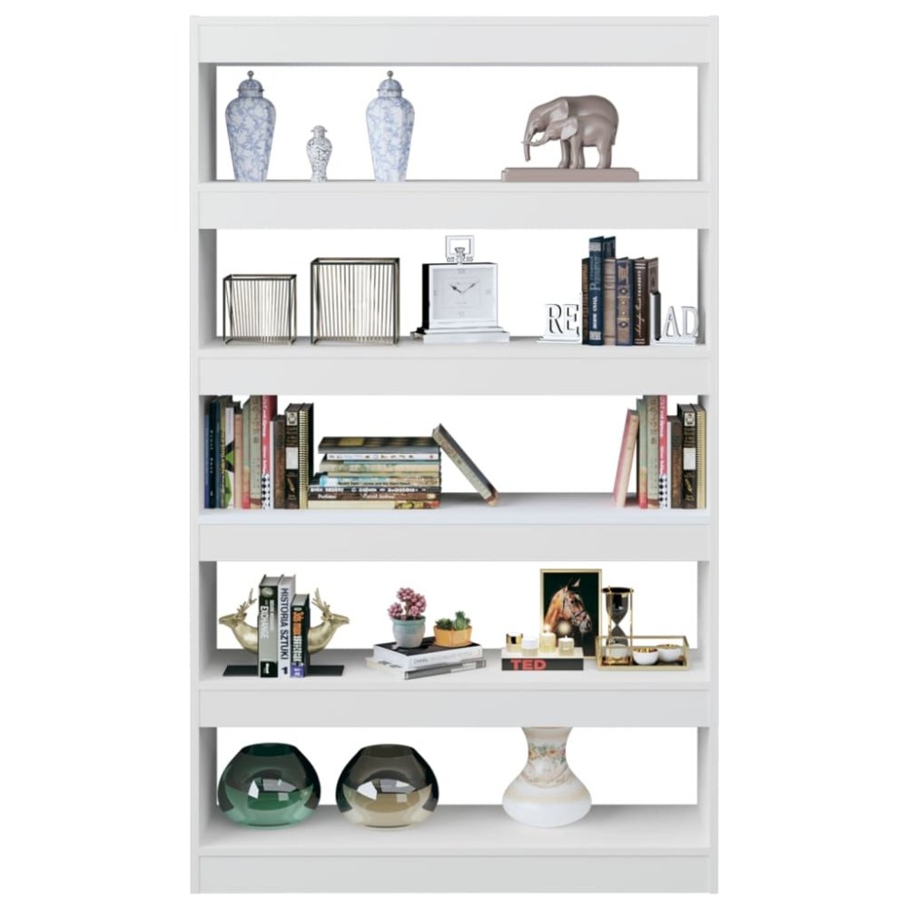 vidaXL Boekenkast/kamerscherm 100x30x166 cm hoogglans wit