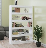 vidaXL Boekenkast/kamerscherm 100x30x166 cm wit