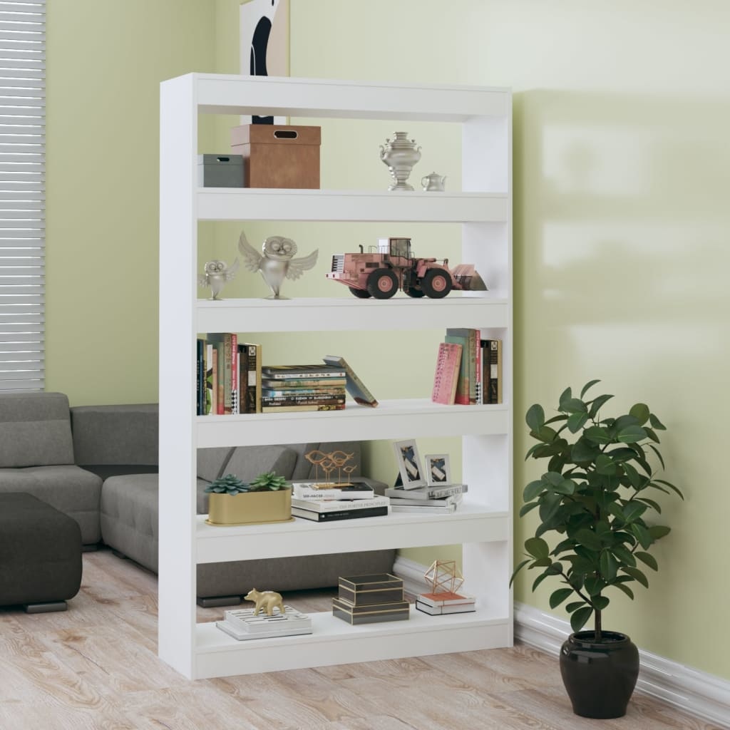 vidaXL Boekenkast/kamerscherm 100x30x166 cm wit