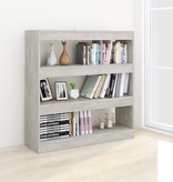 vidaXL Boekenkast/kamerscherm 100x30x103 cm betongrijs