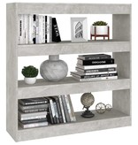 vidaXL Boekenkast/kamerscherm 100x30x103 cm betongrijs