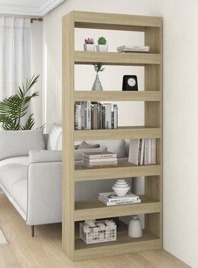 vidaXL Boekenkast/kamerscherm 80x30x198 cm spaanplaat sonoma eiken