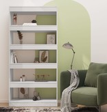 vidaXL Boekenkast/kamerscherm 80x30x166 cm spaanplaat hoogglans wit