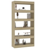 vidaXL Boekenkast/kamerscherm 80x30x166 cm spaanplaat sonoma eiken