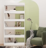 vidaXL Boekenkast/kamerscherm 80x30x166 cm spaanplaat wit