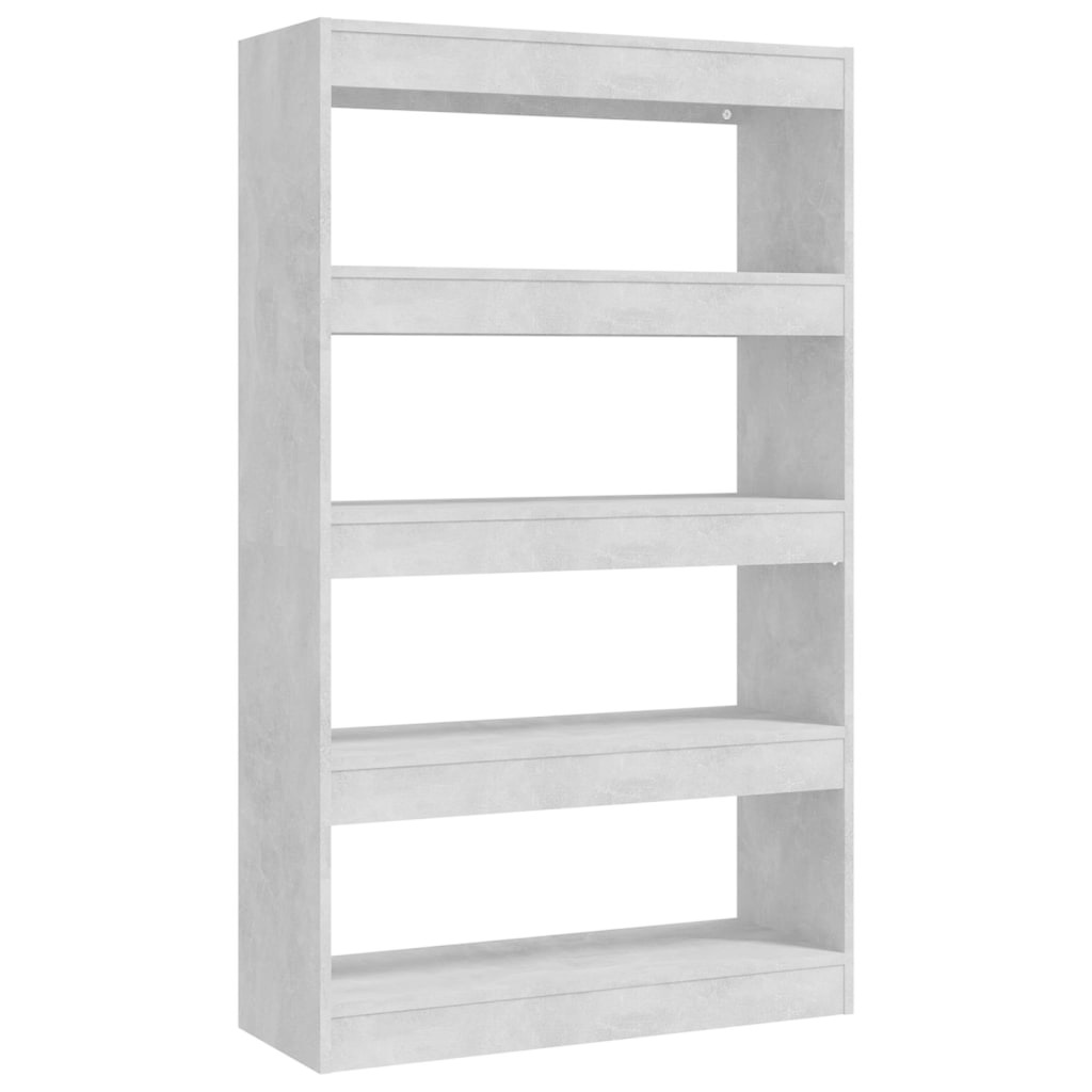 vidaXL Boekenkast/kamerscherm 80x30x135 cm spaanplaat betongrijs