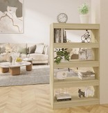 vidaXL Boekenkast/kamerscherm 80x30x135 cm spaanplaat sonoma eiken