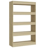 vidaXL Boekenkast/kamerscherm 80x30x135 cm spaanplaat sonoma eiken