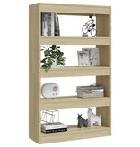 vidaXL Boekenkast/kamerscherm 80x30x135 cm spaanplaat sonoma eiken