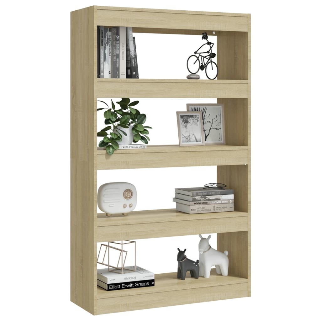 vidaXL Boekenkast/kamerscherm 80x30x135 cm spaanplaat sonoma eiken