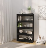 vidaXL Boekenkast/kamerscherm 80x30x135 cm spaanplaat zwart