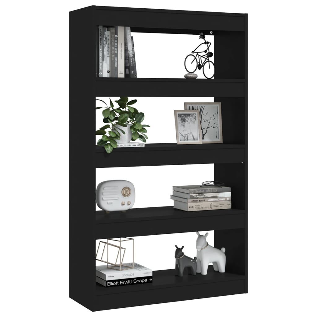 vidaXL Boekenkast/kamerscherm 80x30x135 cm spaanplaat zwart