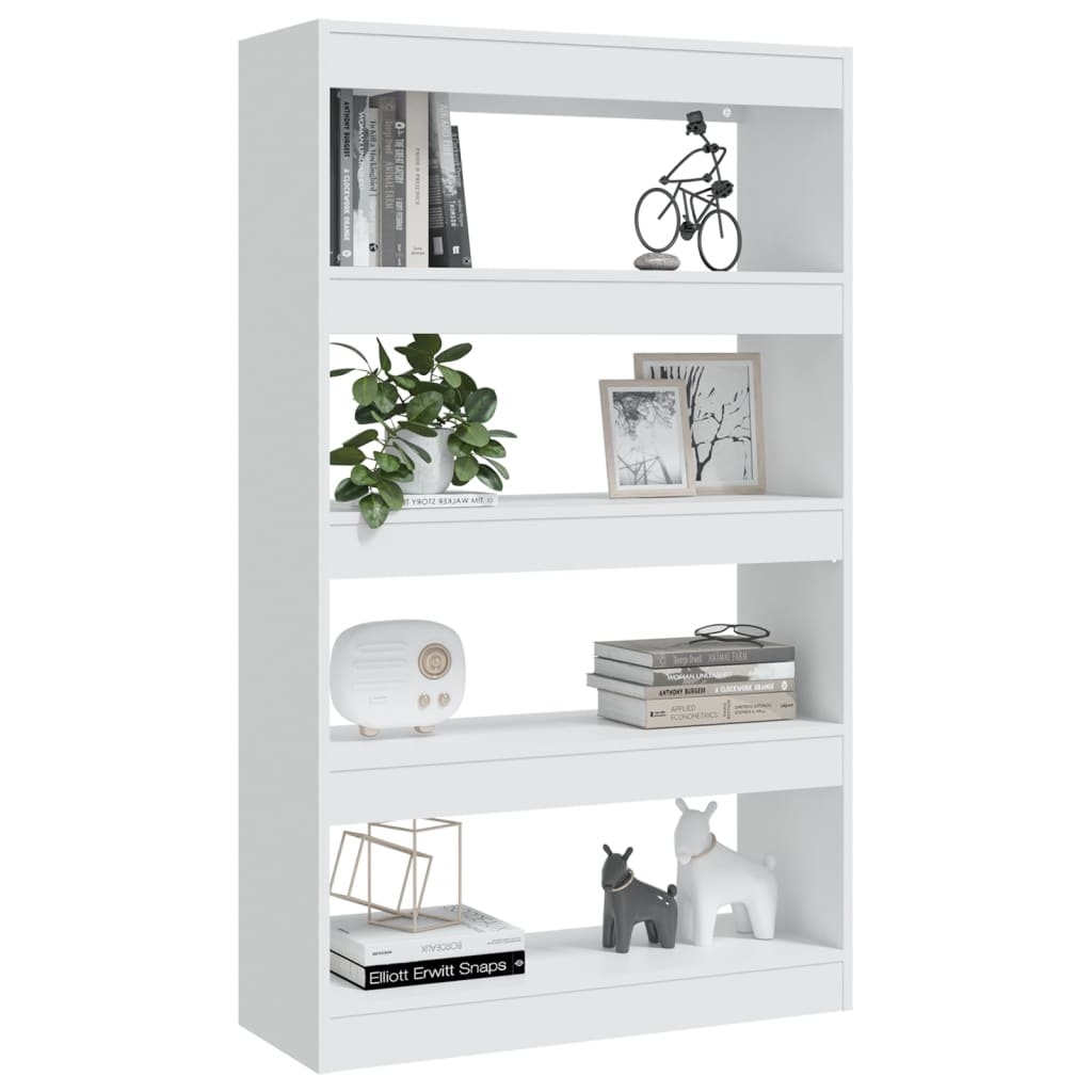 vidaXL Boekenkast/kamerscherm 80x30x135 cm spaanplaat wit