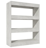 VidaXL Boekenkast/kamerscherm 80x30x103 cm bewerkt hout betongrijs