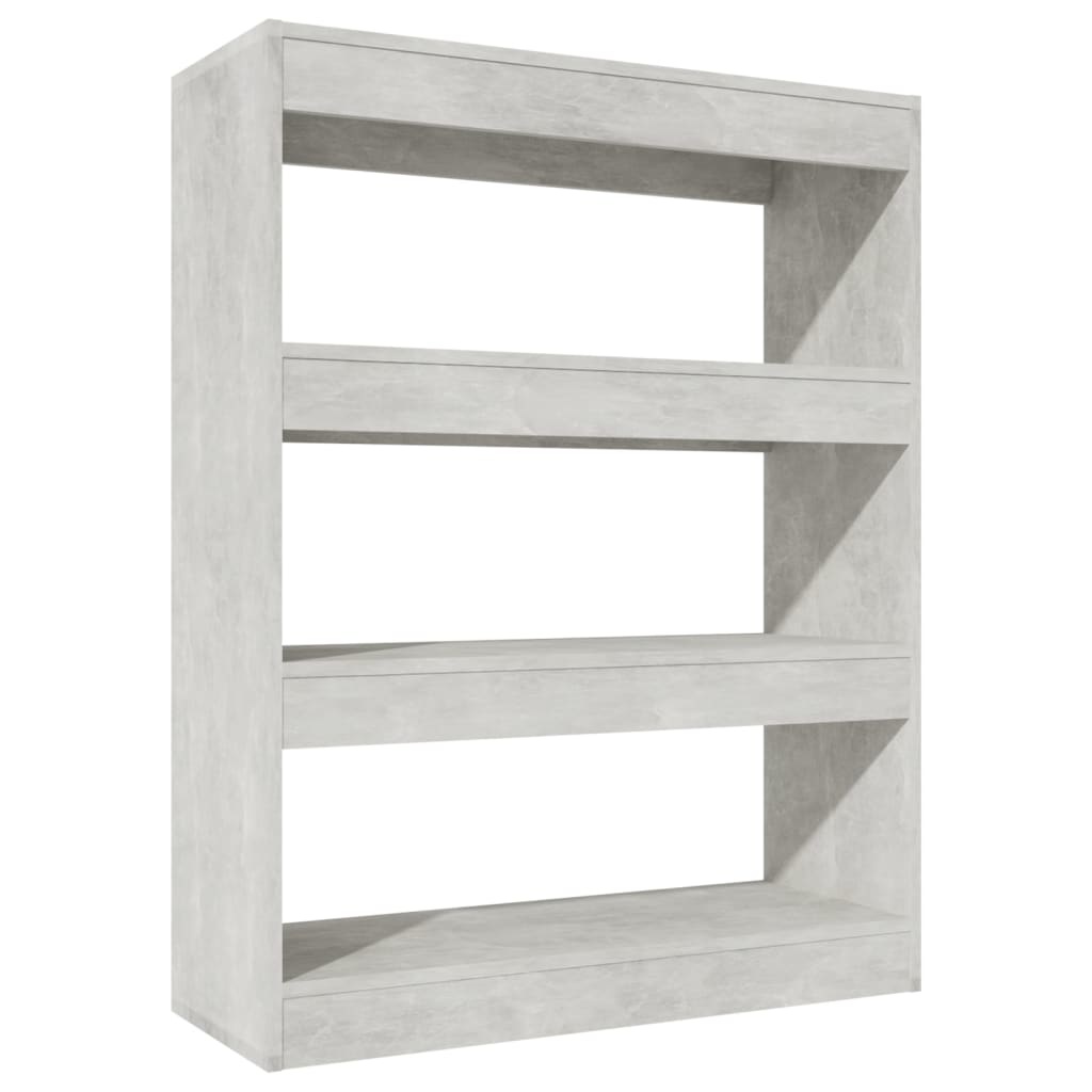 VidaXL Boekenkast/kamerscherm 80x30x103 cm bewerkt hout betongrijs
