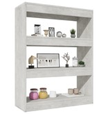 VidaXL Boekenkast/kamerscherm 80x30x103 cm bewerkt hout betongrijs