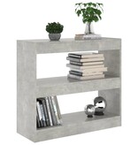 vidaXL Boekenkast/kamerscherm 80x30x72 cm betongrijs