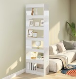 vidaXL Boekenkast/kamerscherm 60x30x198 cm hoogglans wit