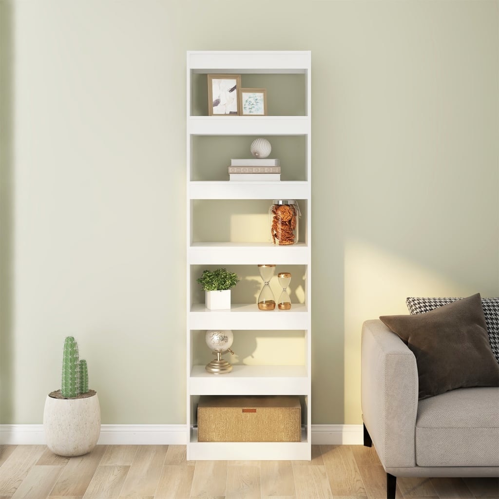 vidaXL Boekenkast/kamerscherm 60x30x198 cm hoogglans wit