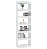 vidaXL Boekenkast/kamerscherm 60x30x198 cm hoogglans wit