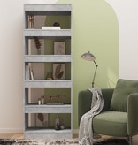 vidaXL Boekenkast/kamerscherm 60x30x166 cm spaanplaat betongrijs