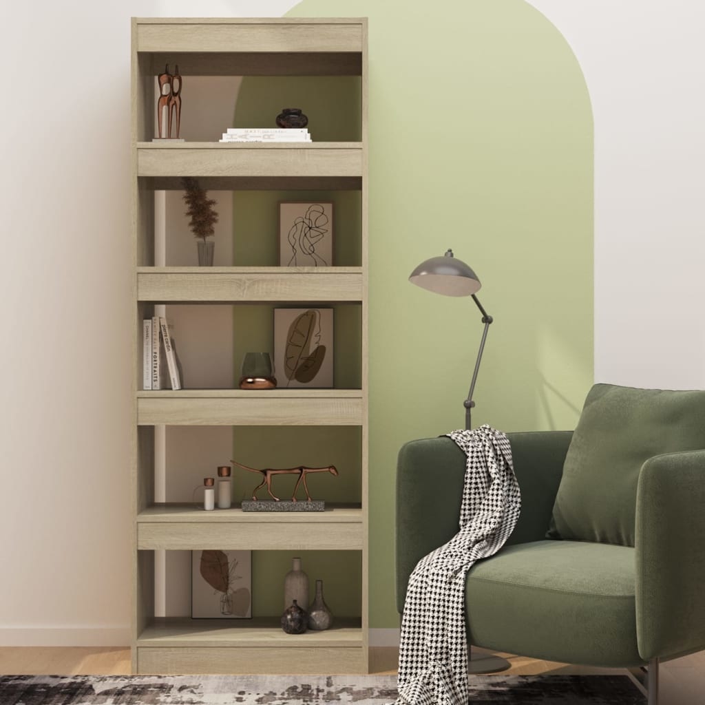 vidaXL Boekenkast/kamerscherm 60x30x166 cm spaanplaat sonoma eiken