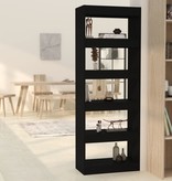 vidaXL Boekenkast/kamerscherm 60x30x166 cm spaanplaat zwart