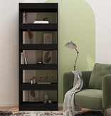 vidaXL Boekenkast/kamerscherm 60x30x166 cm spaanplaat zwart