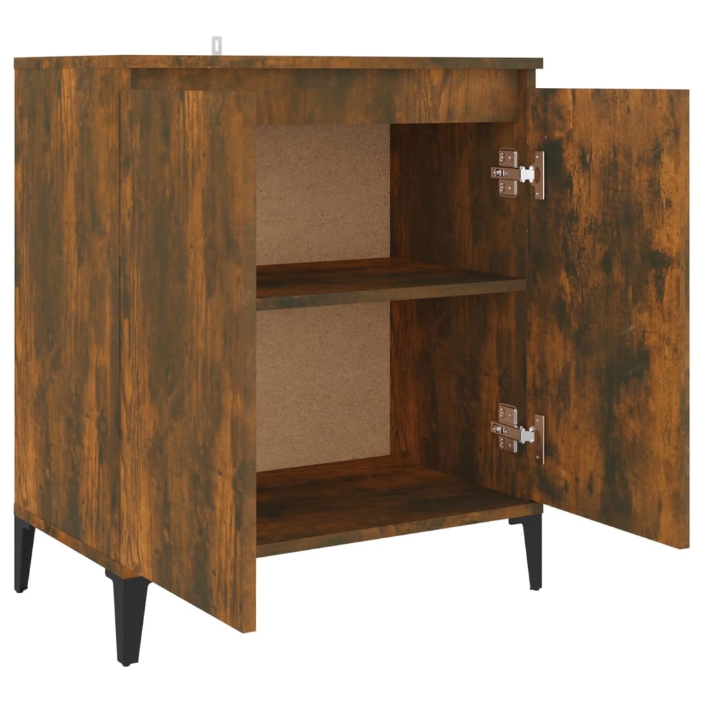 VidaXL Dressoir 60x35x70 cm bewerkt hout gerookt eikenkleurig