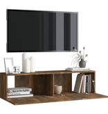 VidaXL Tv-wandmeubel 120x30x30 cm bewerkt hout gerookt eikenkleurig