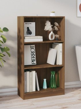 vidaXL Boekenkast 60x24x109 cm bewerkt hout bruineikenkleurig