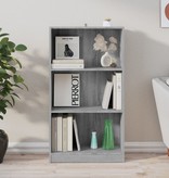 vidaXL Boekenkast 60x24x109 cm bewerkt hout grijs sonoma eikenkleurig