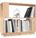 vidaXL Boekenkast/kamerscherm 80x25x70 cm massief grenenhout