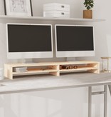 VidaXL Monitorstandaard 100x24x13 cm massief grenenhout