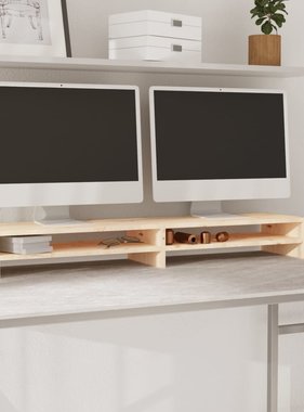 VidaXL Monitorstandaard 100x24x13 cm massief grenenhout