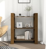 vidaXL Boekenkast/kamerscherm 80x35x91 cm massief hout honingbruin