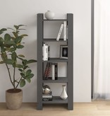 vidaXL Boekenkast/kamerscherm 60x35x160 cm massief hout grijs