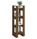 vidaXL Boekenkast/kamerscherm 41x35x125 cm massief hout honingbruin