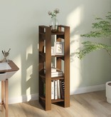 vidaXL Boekenkast/kamerscherm 41x35x125 cm massief hout honingbruin