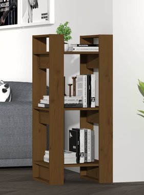 vidaXL Boekenkast/kamerscherm 41x35x91 cm massief hout honingbruin