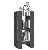 vidaXL Boekenkast/kamerscherm 41x35x91 cm massief grenenhout grijs