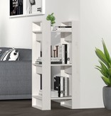 vidaXL Boekenkast/kamerscherm 41x35x91 cm massief grenenhout wit